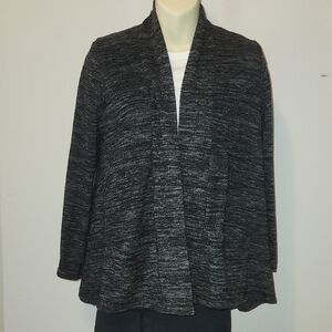 ECLA Women's Black Open Front Sweater With 2 Pockets